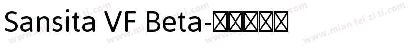 Sansita VF Beta字体转换